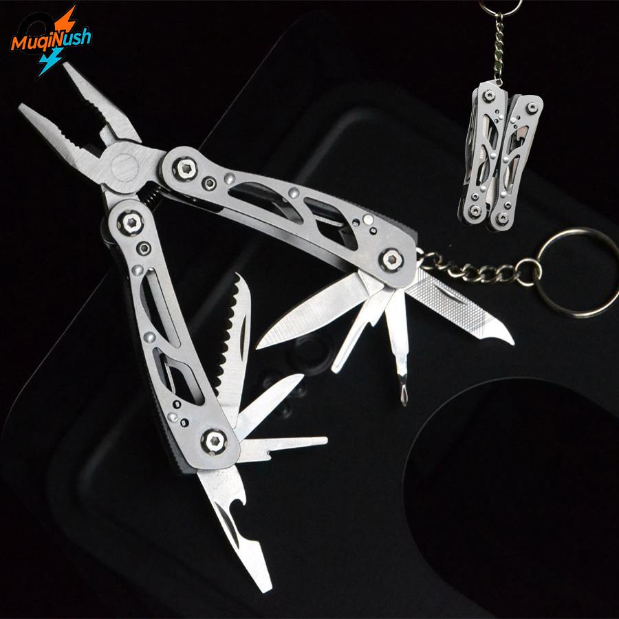 Edc Carry Pliers - MuqiNush Mini-outil multifonction 12-en-1 avec pince,