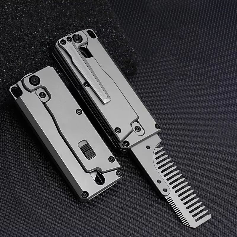 Comb Pocket Titanium - Peigne Pliant en Alliage de Titane,