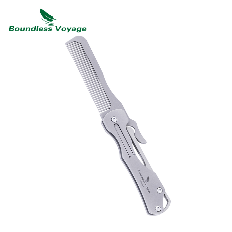 Comb Pocket Titanium - Peigne à cheveux pliant en titane,