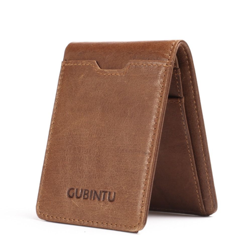 Money Clip Magnetic - Portefeuilles pour hommes en cuir véritable,