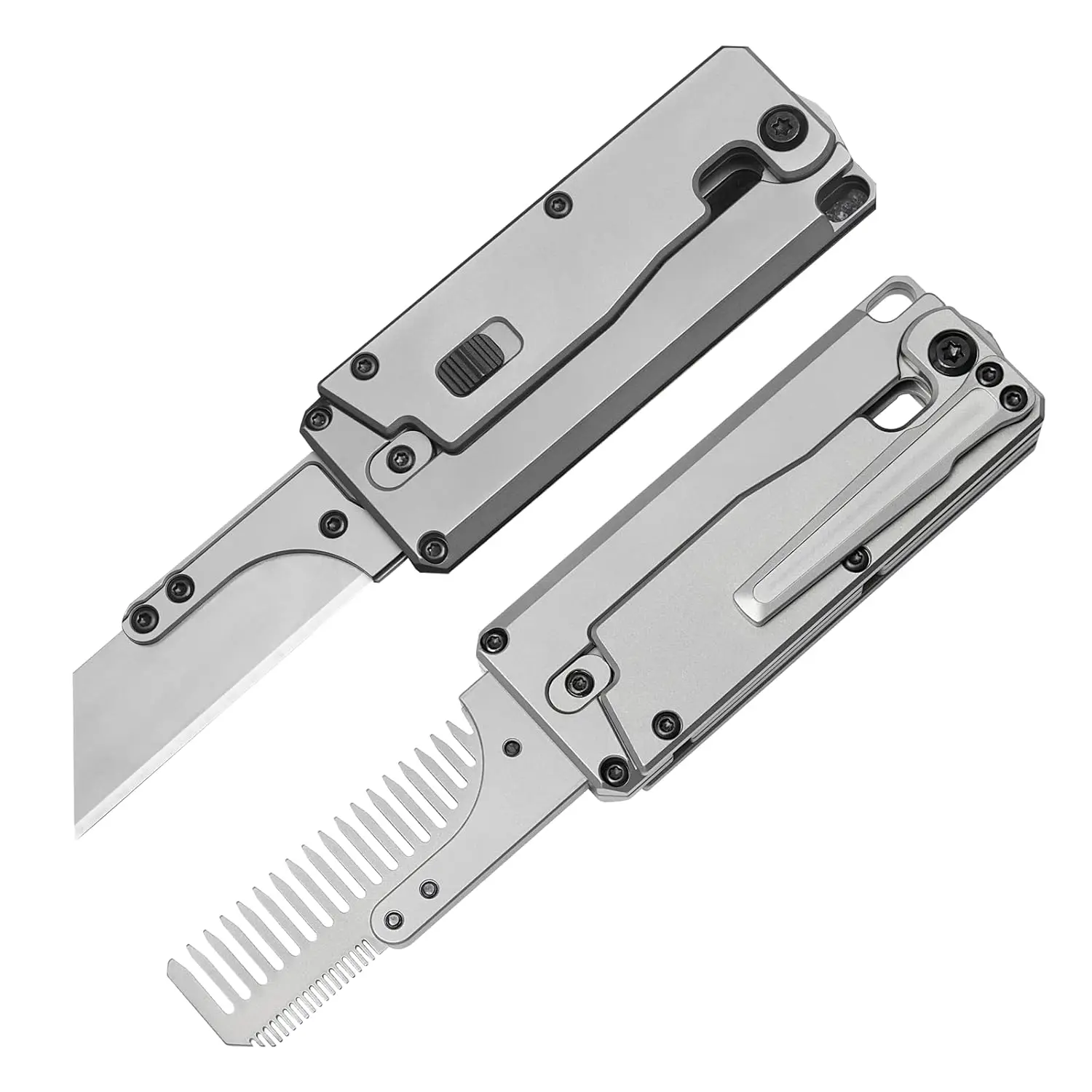 Comb Pocket Titanium - FEGVE TC347 Couteau utilitaire 2-en-1 à