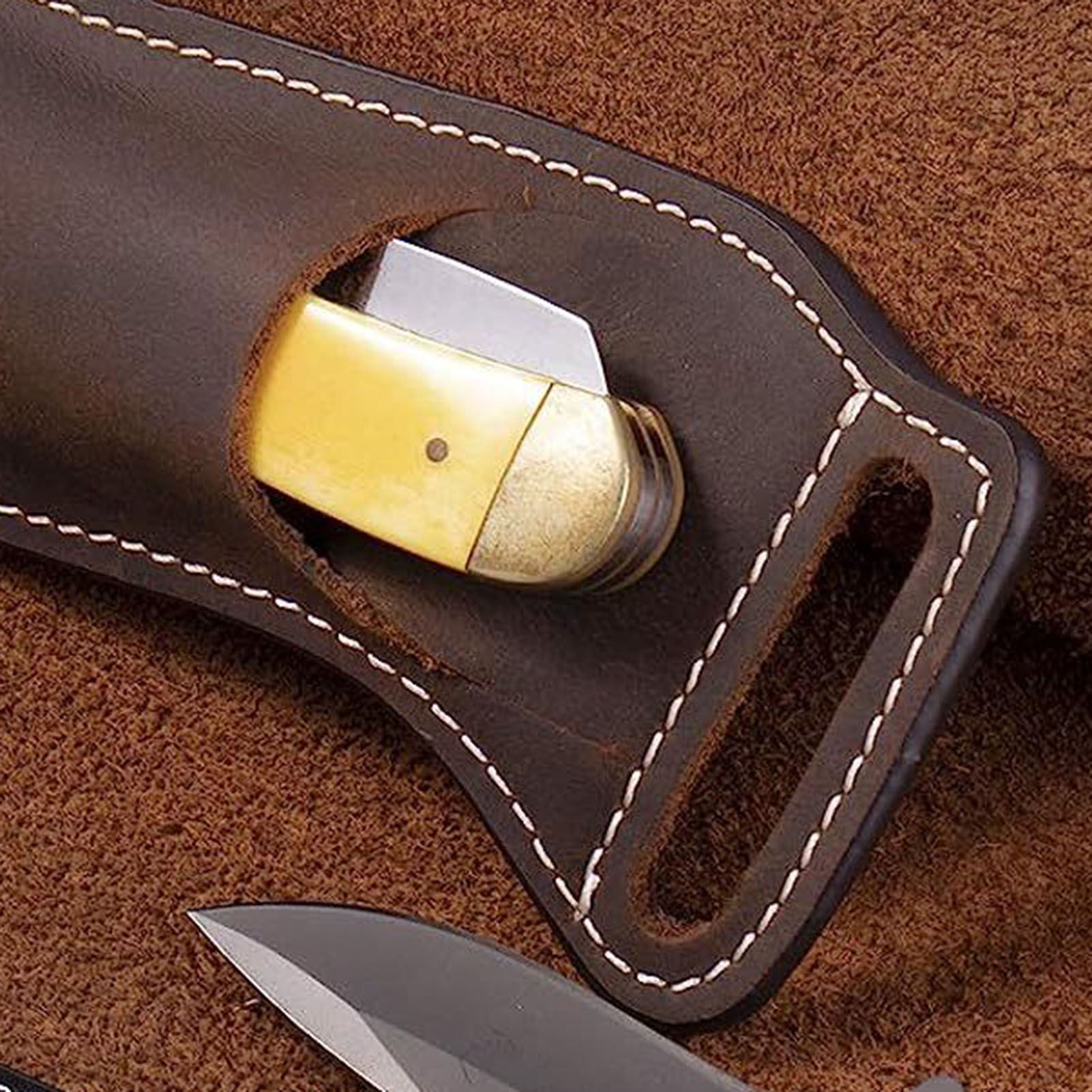 Sac de ceinture en cuir marron - Edc Carry Essentials avis et prix