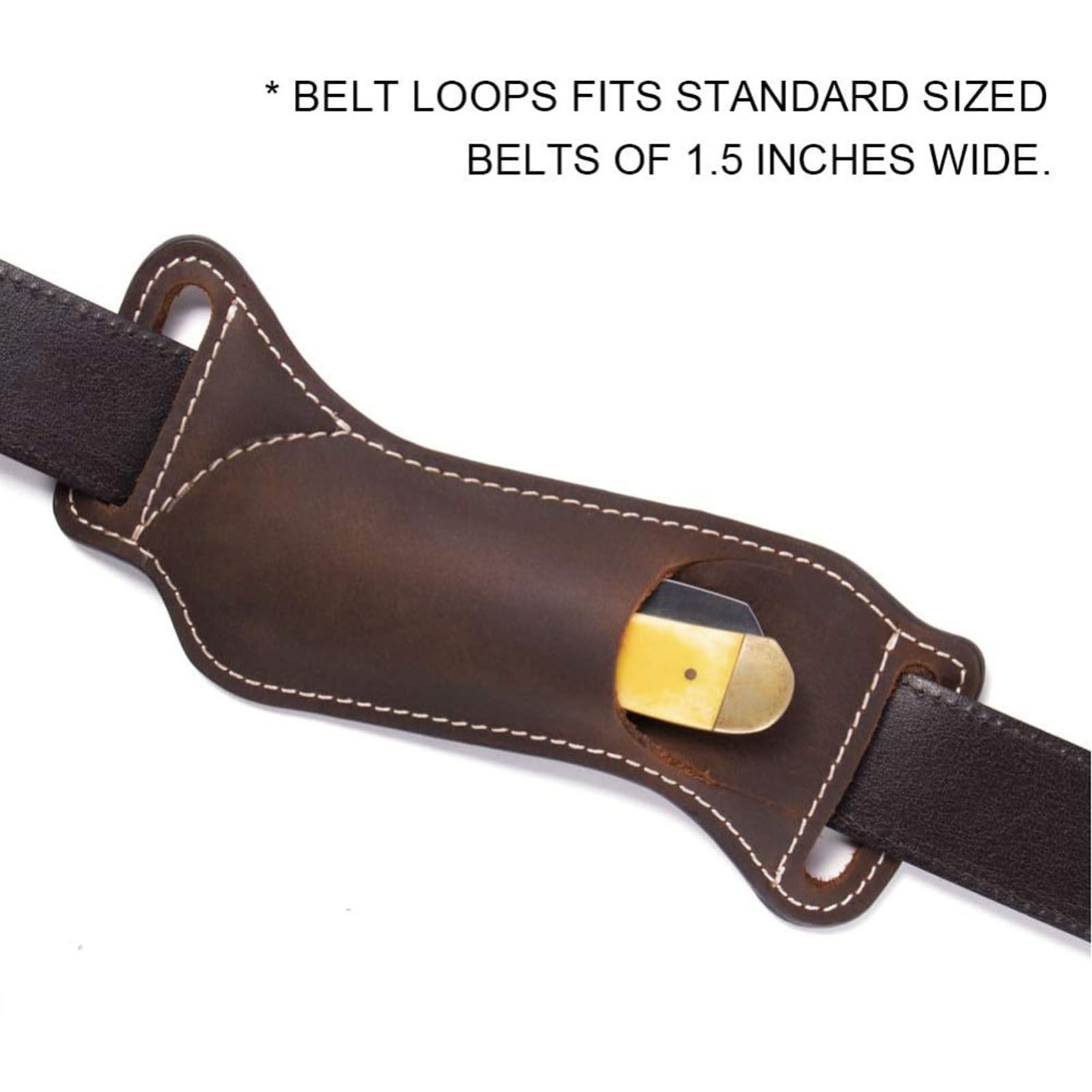 Sac de ceinture en cuir marron - Edc Carry Essentials avis et prix