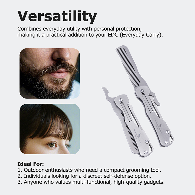 Peigne à cheveux pliant en tit - Comb Pocket Titanium avis et prix